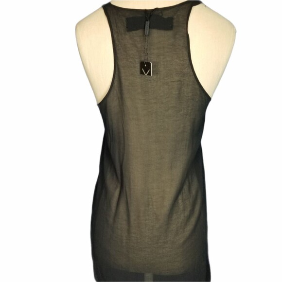 Kardashian Kollection Women's Sheer Tunic Top Hi-low Hem Black Size Small - Picture 3 of 3